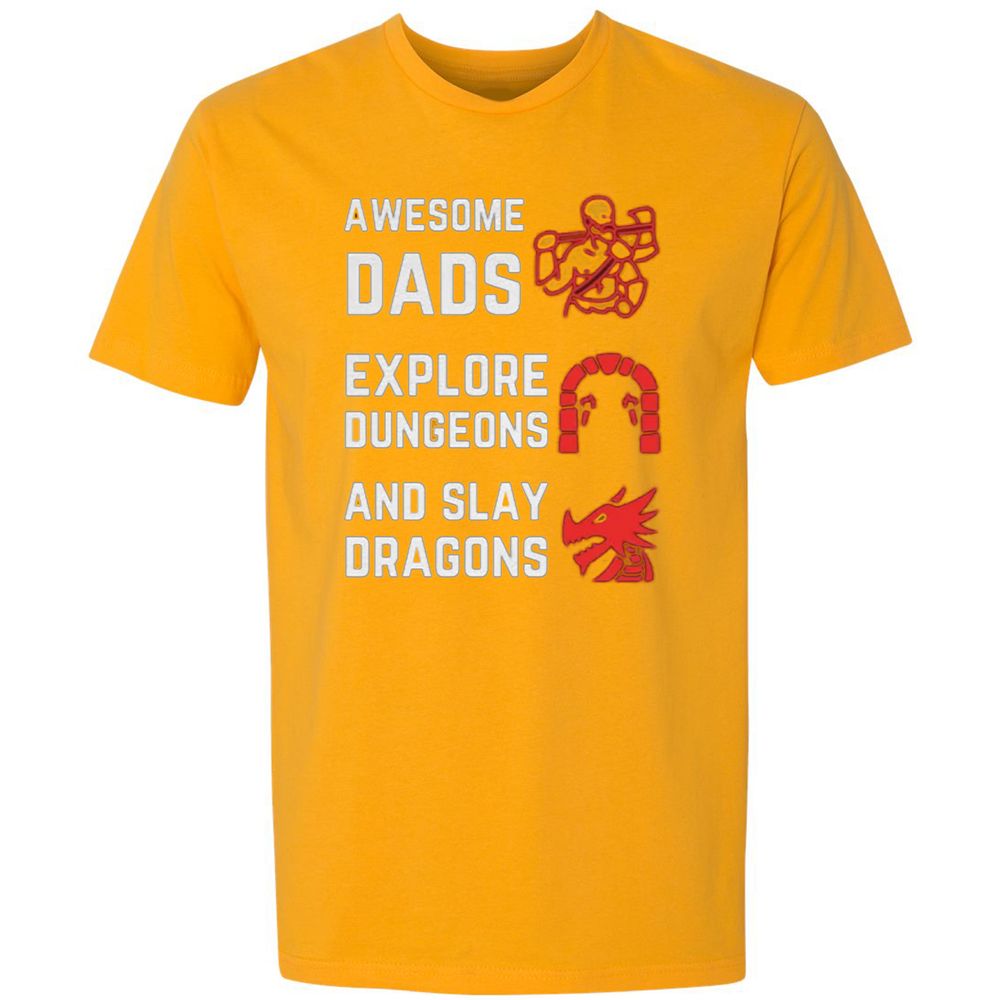 Awesome Dad Fathers Day Premium Unisex T-Shirt - Gold - 12