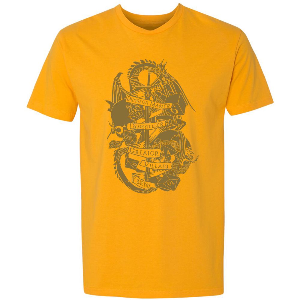 Dungeon Master Dragon Premium Unisex T-Shirt - Gold - 12