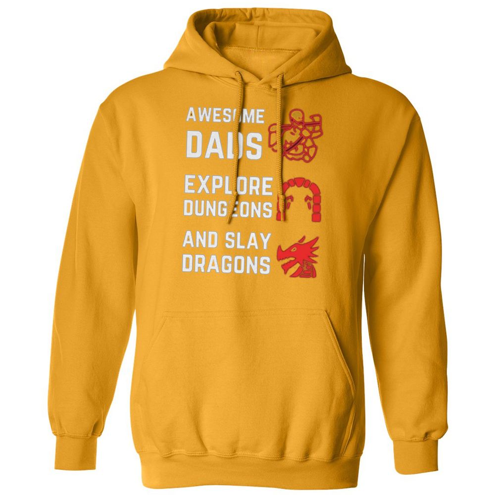 Awesome Dad Fathers Day Classic Unisex Hoodie - Gold - 12