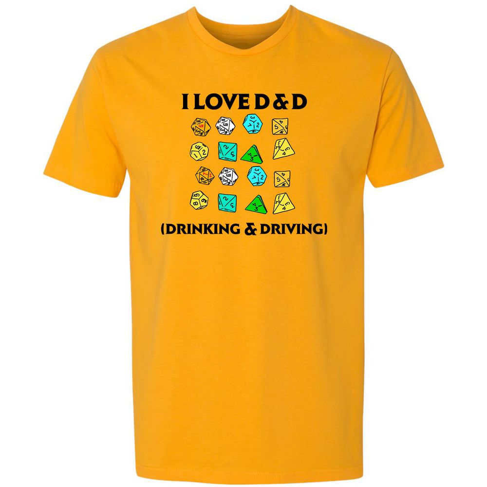Drinking & Driving Premium Unisex T-Shirt - Gold - 12