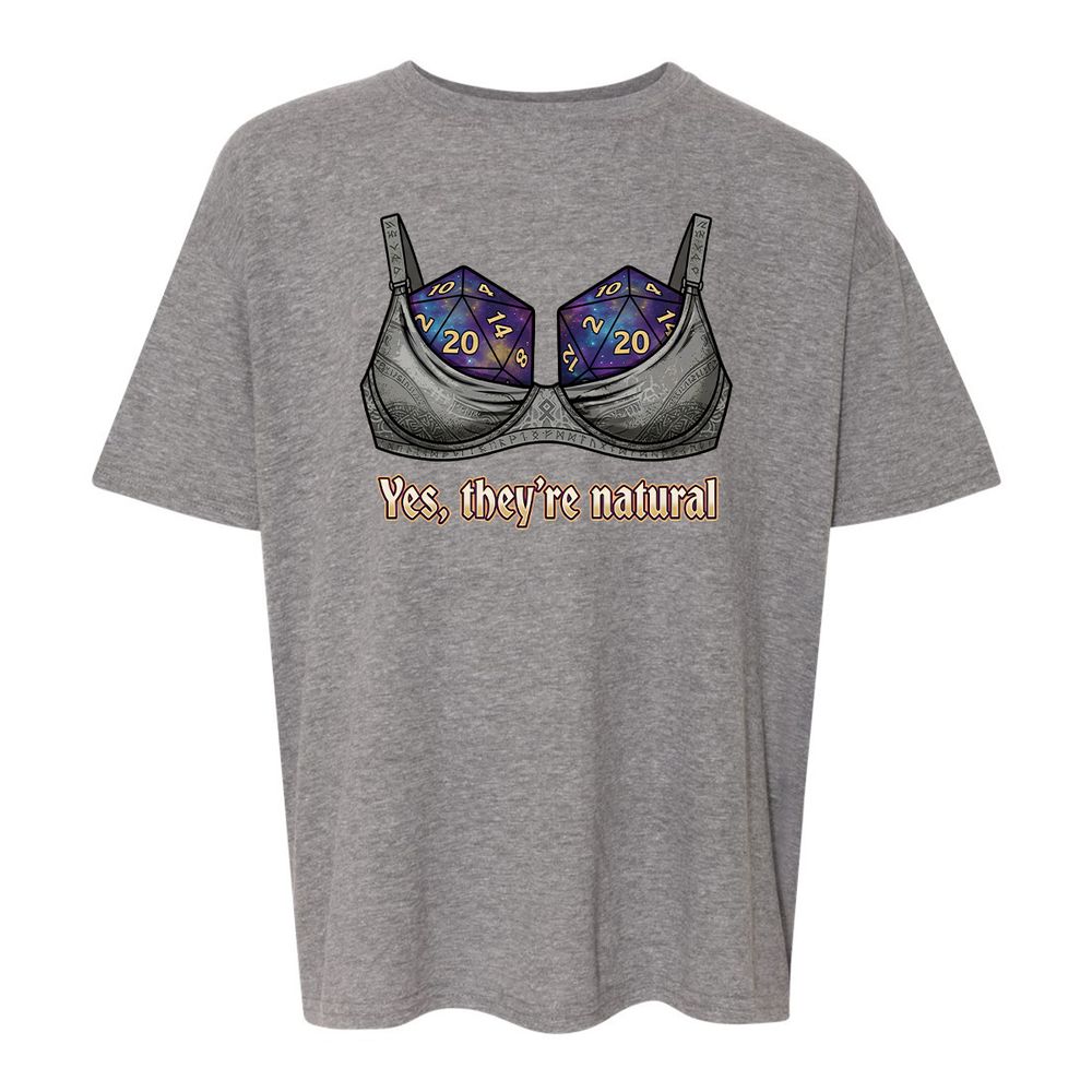 They Are Natural Nat20 Kids T-Shirt - Graphite Heather - 12