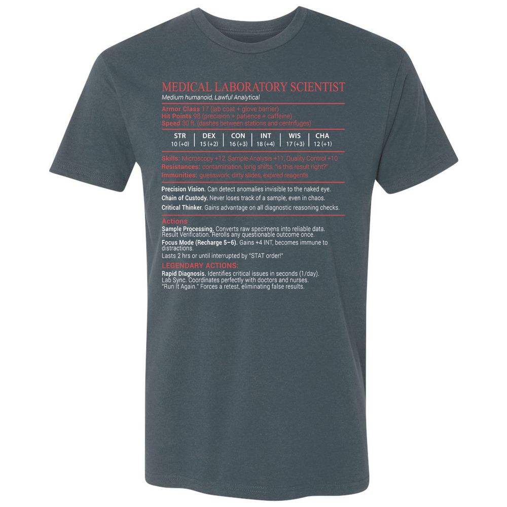 Medical Laboratory Scientist Stats Block - Indigo - 12