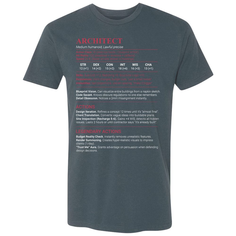 Architect Stats Premium Unisex T-Shirt - Indigo - 12