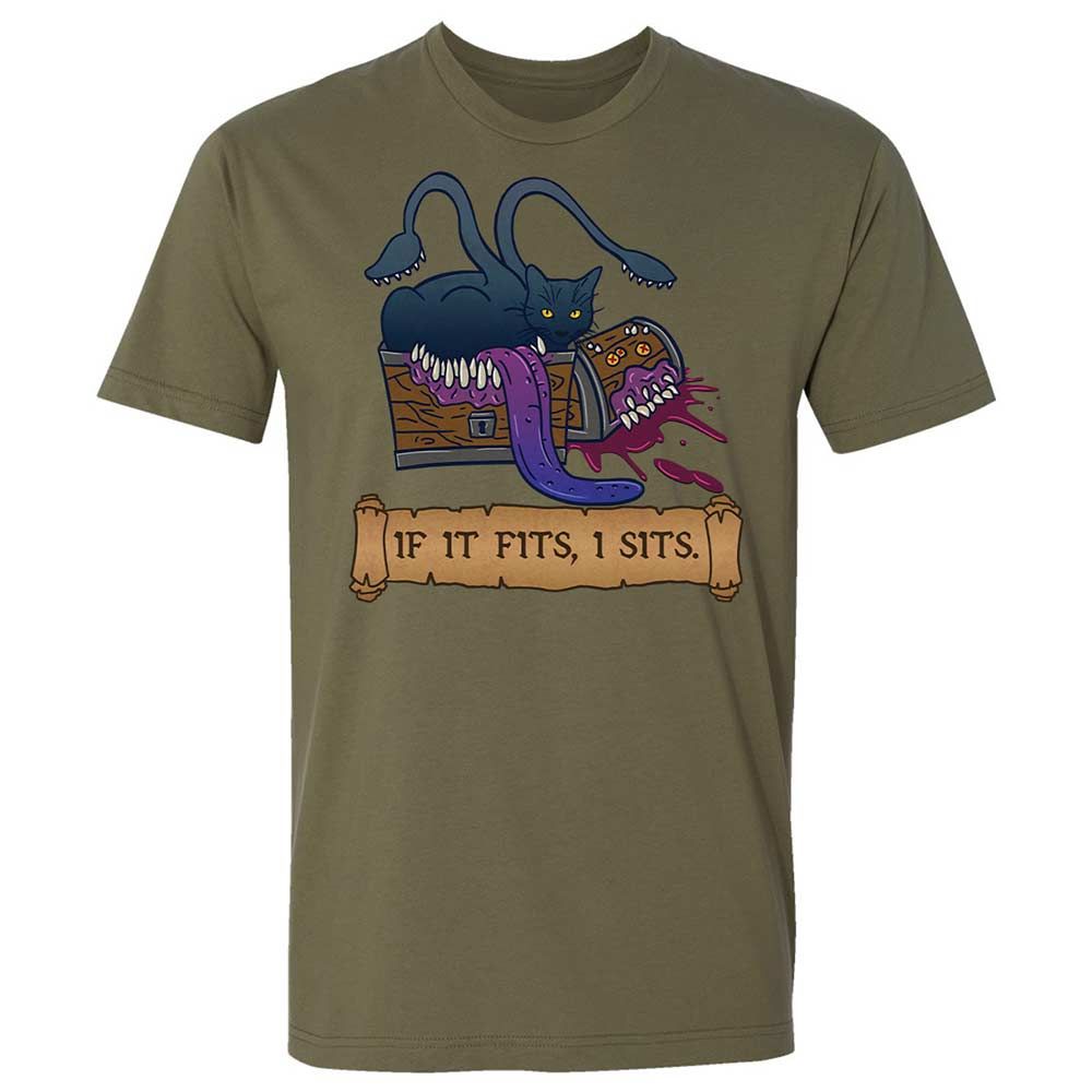 If It Fits I Sits Premium Unisex T-Shirt - Military Green - 12