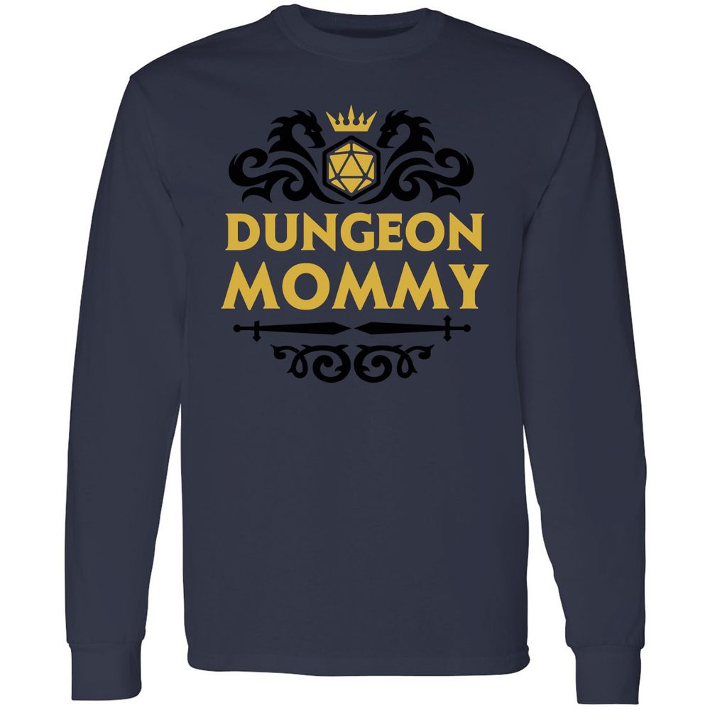 Dungeon Mommy Long Sleeve T-Shirt - Navy - 12