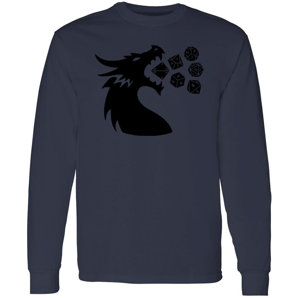 Pac And Dragon Long Sleeve T-Shirt - Navy - 12