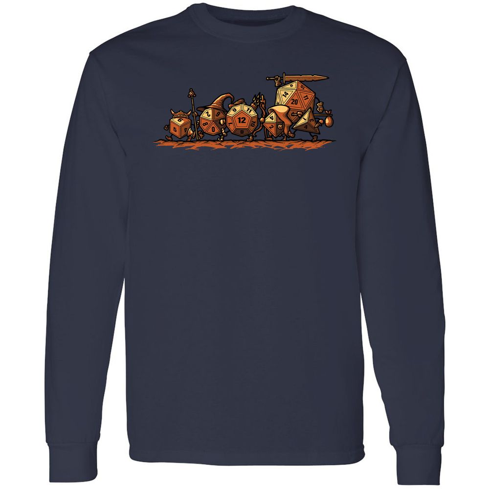 Fellowship Of The Dices Long Sleeve T-Shirt - Navy - 12