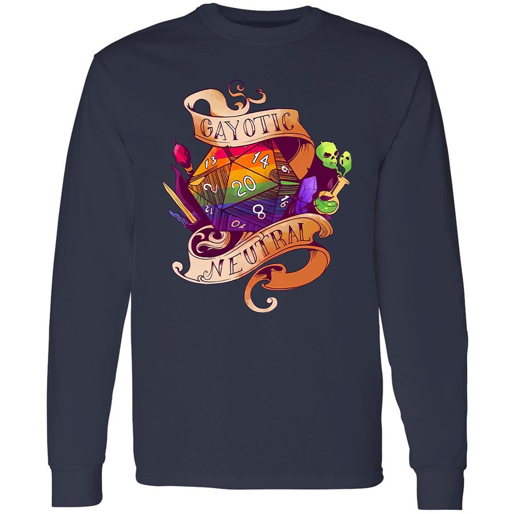 Gayotic Neutral Long Sleeve T-Shirt - Navy - 12