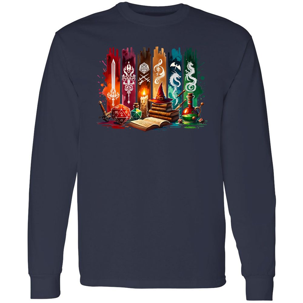 DnD Classes Long Sleeve T-Shirt - Navy - 12