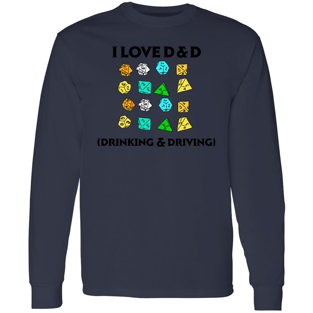 Drinking & Driving Long Sleeve T-Shirt - Navy - 12