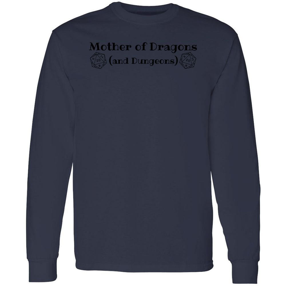 Mother Of Dragons Long Sleeve T-Shirt - Navy - 12