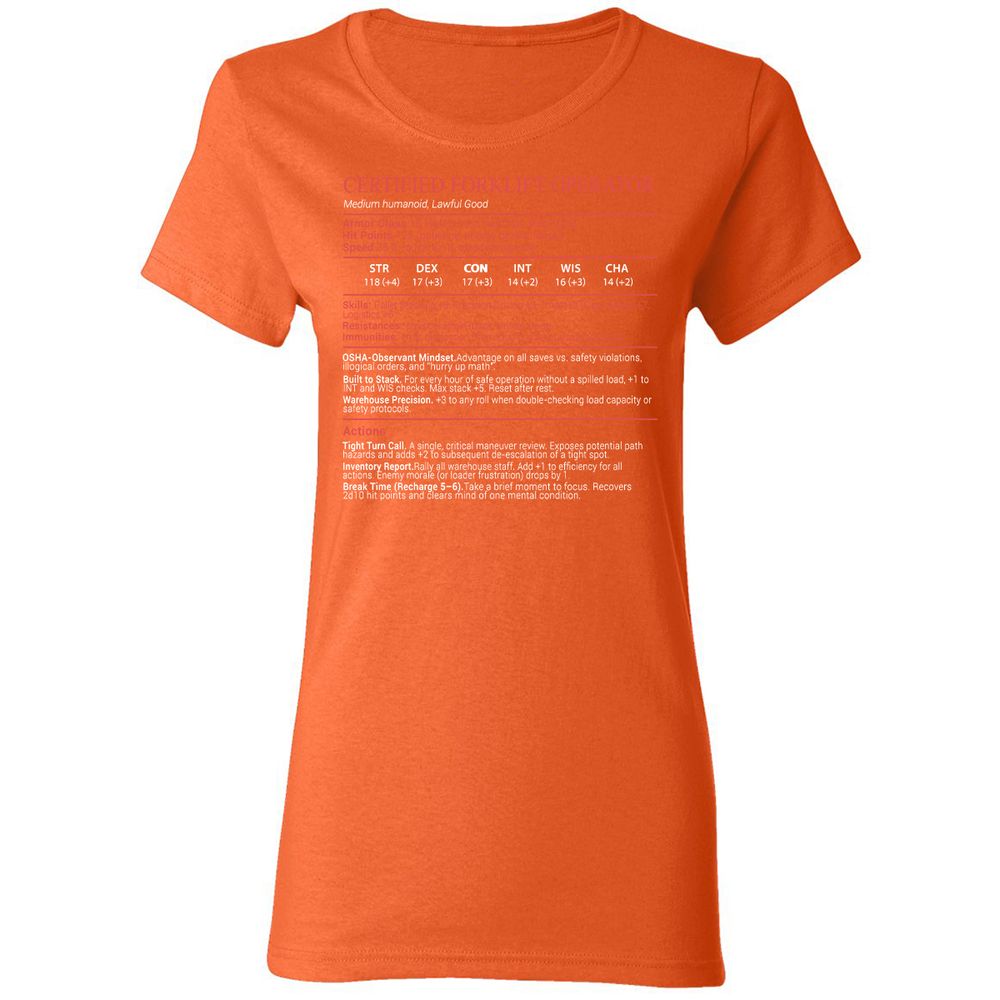 Certified Forklift Operator Stats Block - Orange - 12
