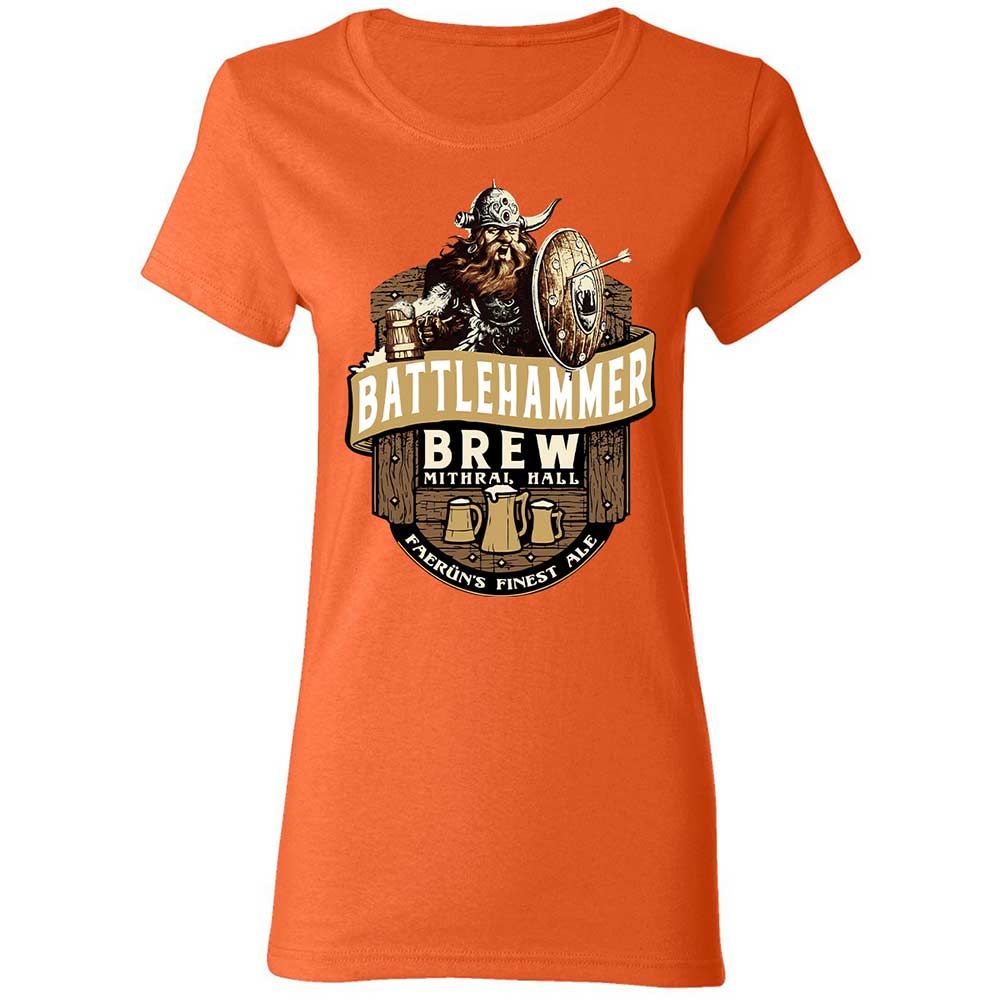 Battlehammer Brew Women's T-Shirt - Orange - 12