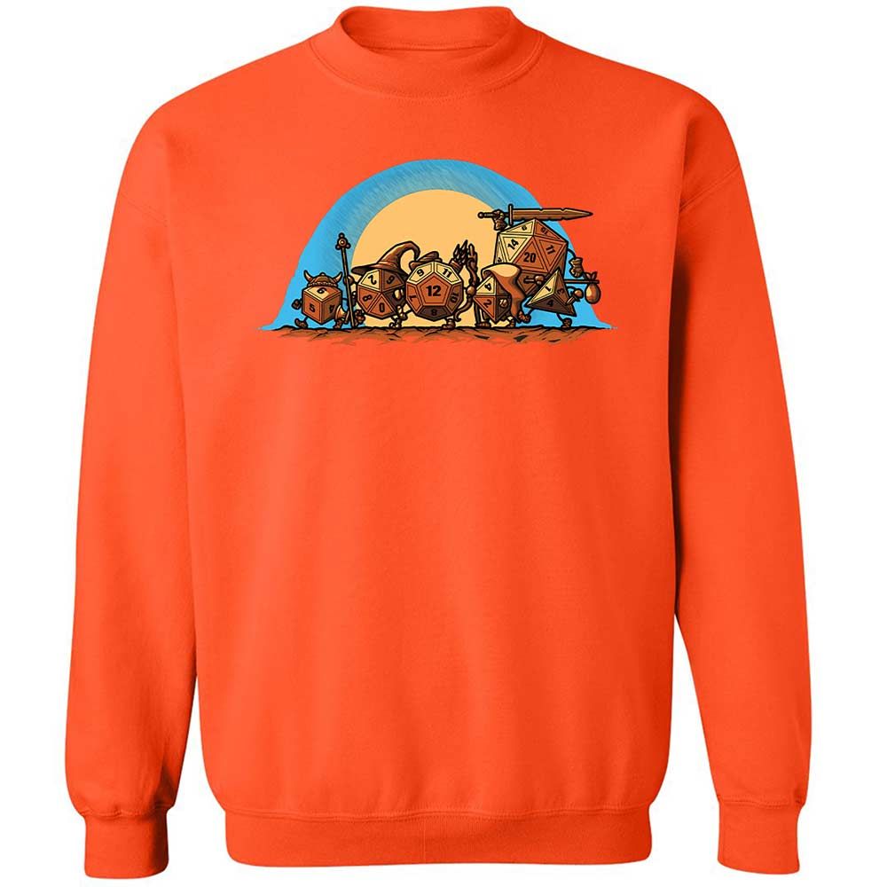 The Fellowship Of The Dice Classic Unisex Sweatshirt - Orange - 12