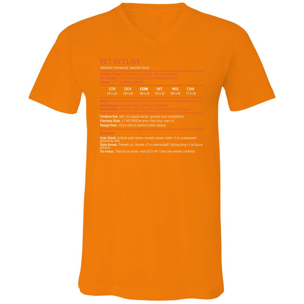 Pet Stylist Stats Block - Orange - 12