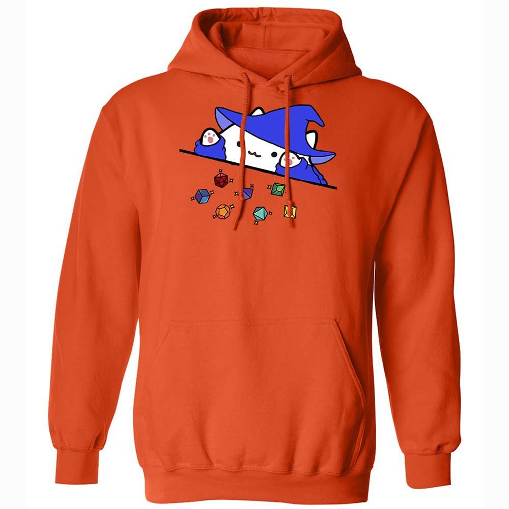Cat Throws Dices Classic Unisex Hoodie - Orange - 12