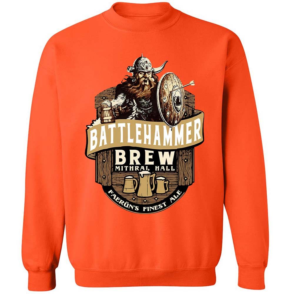 Battlehammer Brew Classic Unisex Sweatshirt - Orange - 12
