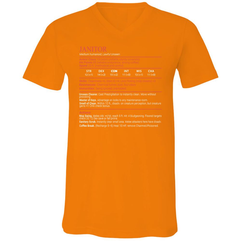 Janitor Stats Block - Orange - 12