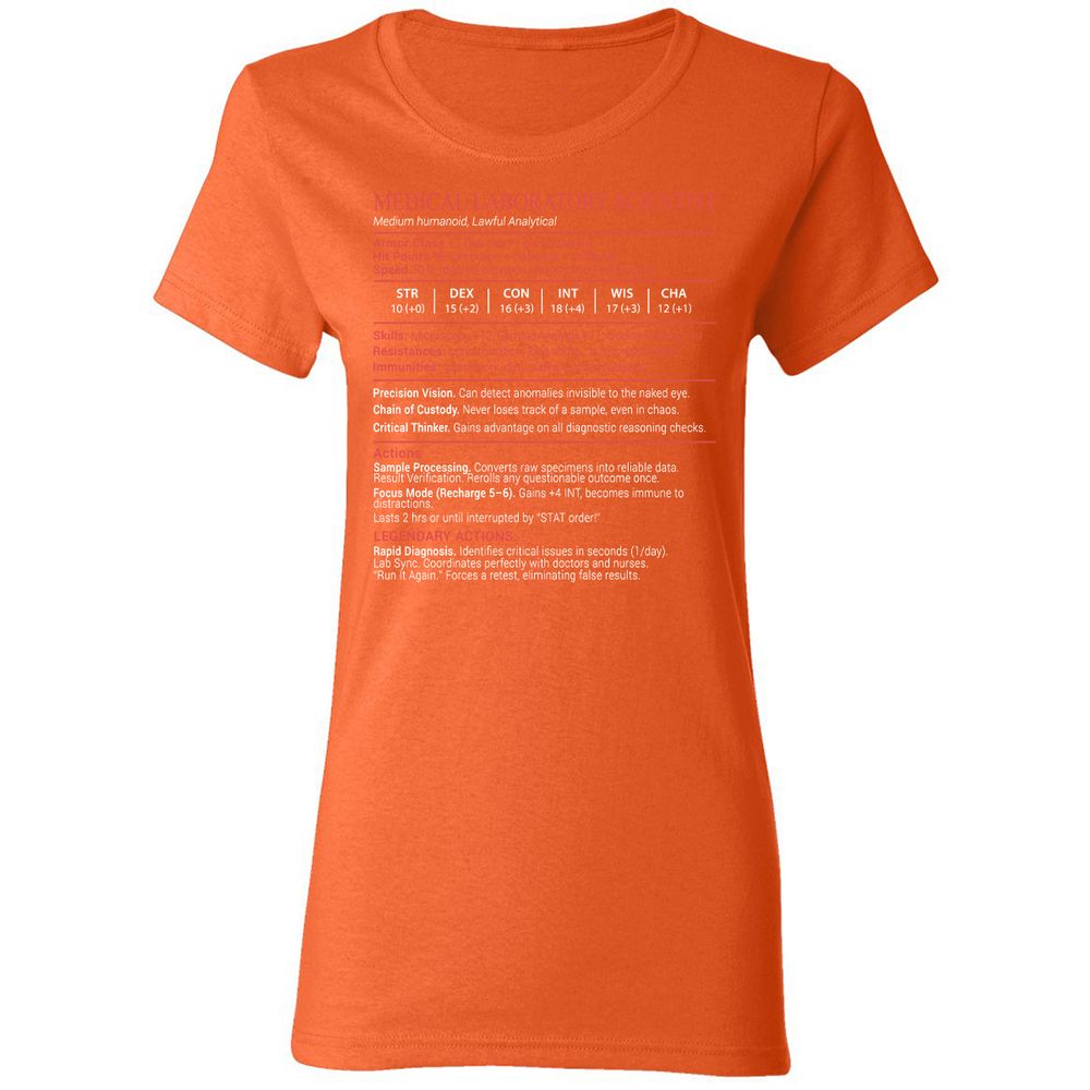 Medical Laboratory Scientist Stats Block - Orange - 12