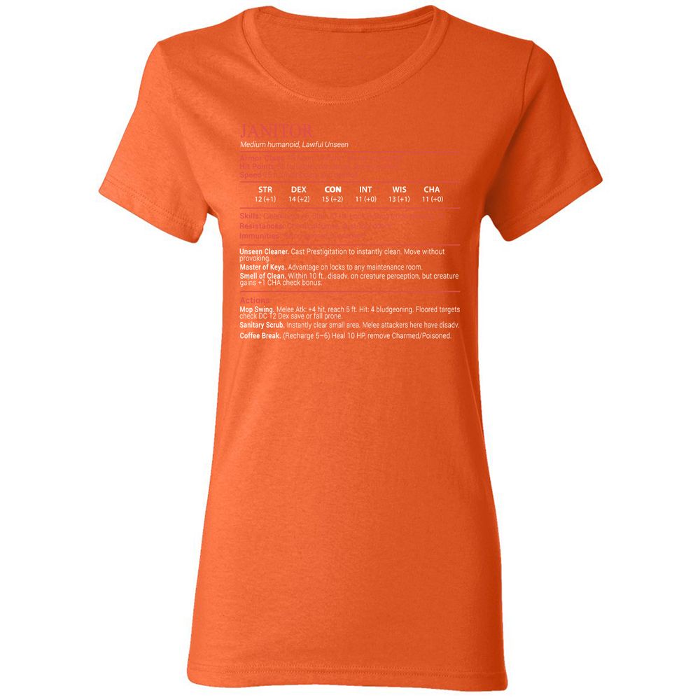 Janitor Stats Block - Orange - 12
