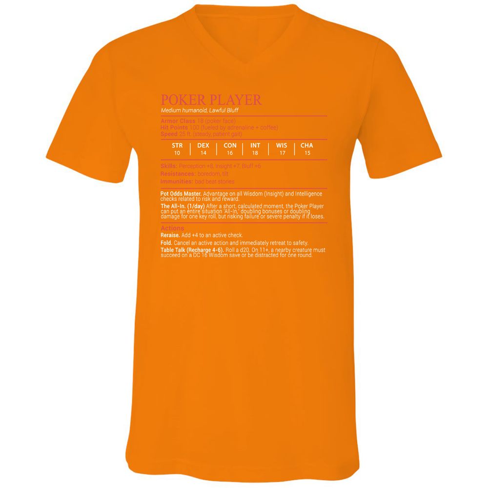 Poker Player Stats Block - Orange - 12