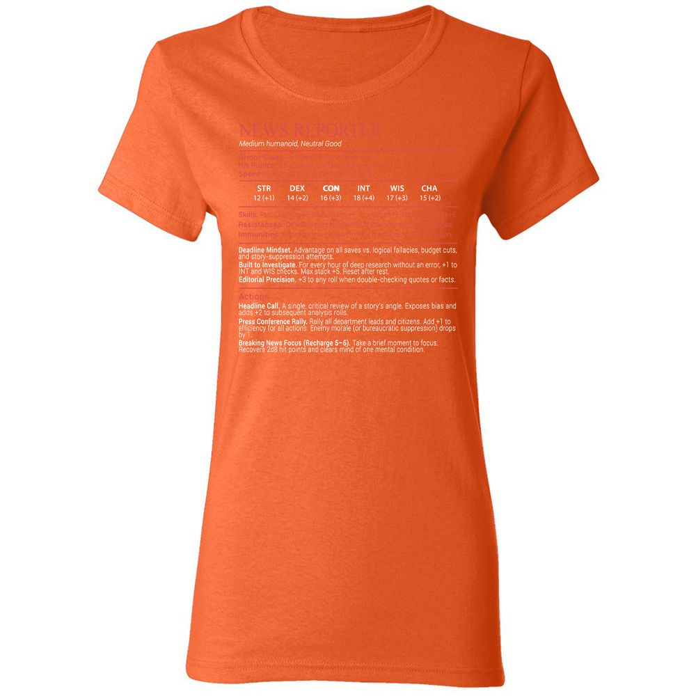 News Reporter Stats Block - Orange - 12