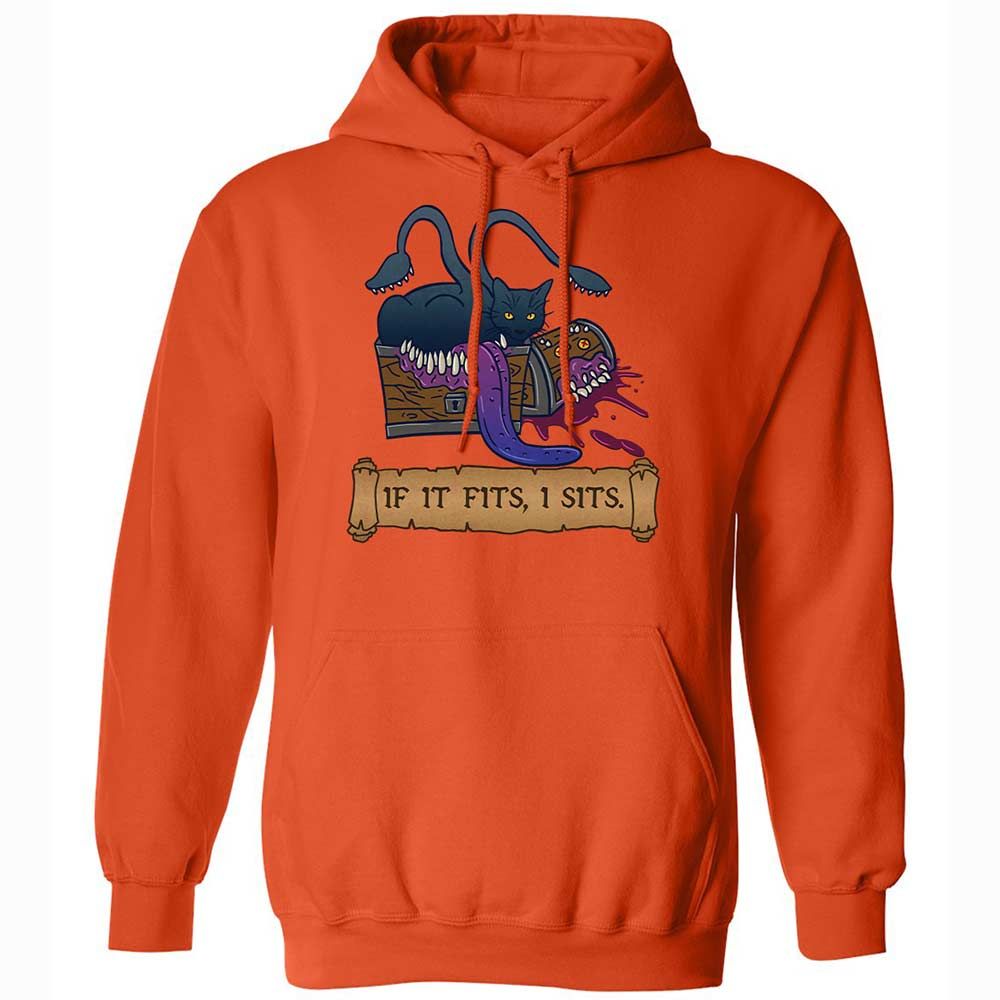 If It Fits I Sits Classic Unisex Hoodie - Orange - 12