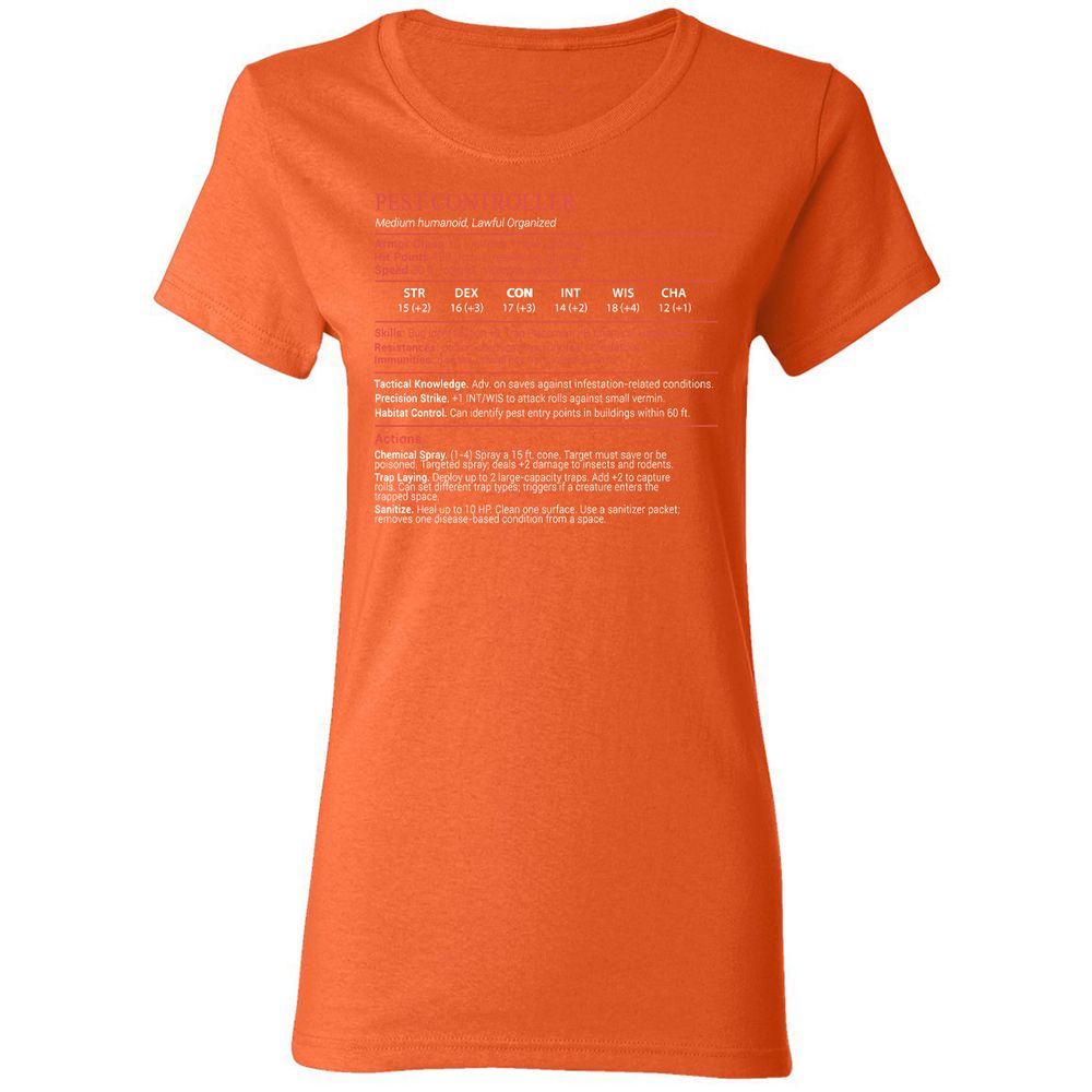 Pest Controller Stats Block - Orange - 12