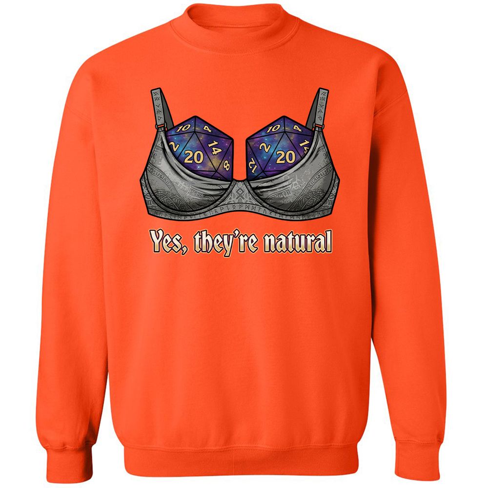 They Are Natural Nat20 Classic Unisex Sweatshirt - Orange - 12