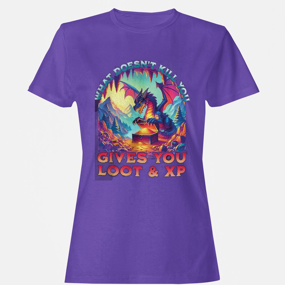 What Doesn't Kill You Give You Loot & XP Women's T-Shirt - Purple - 12