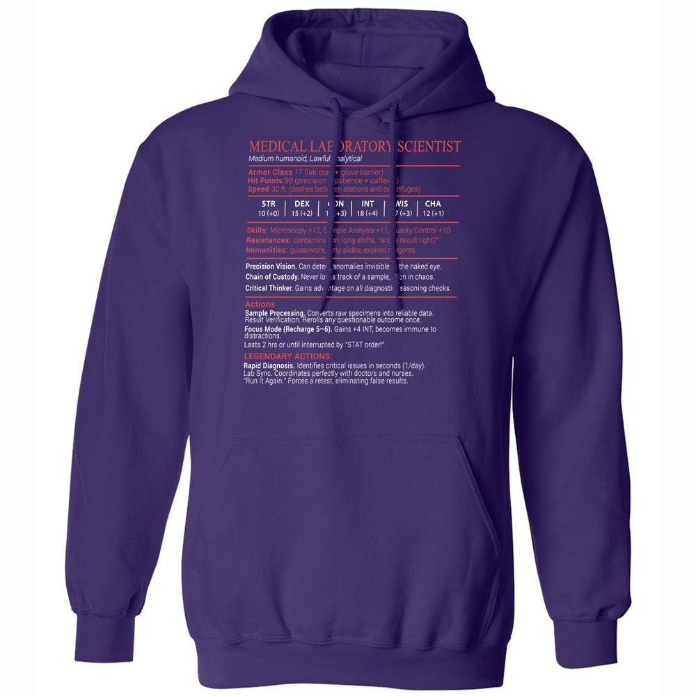 Medical Laboratory Scientist Stats Block - Purple - 12