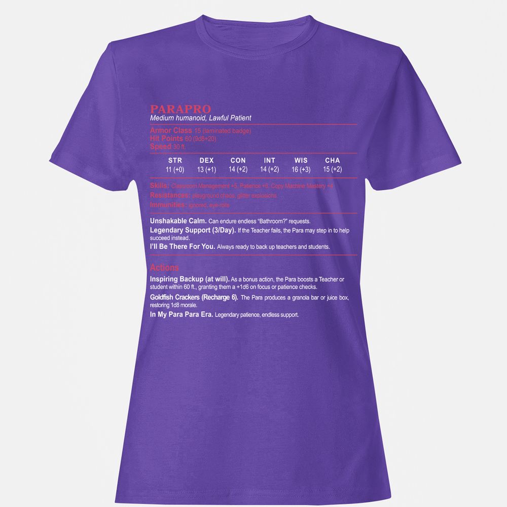 para Women's T-Shirt - Purple - 12