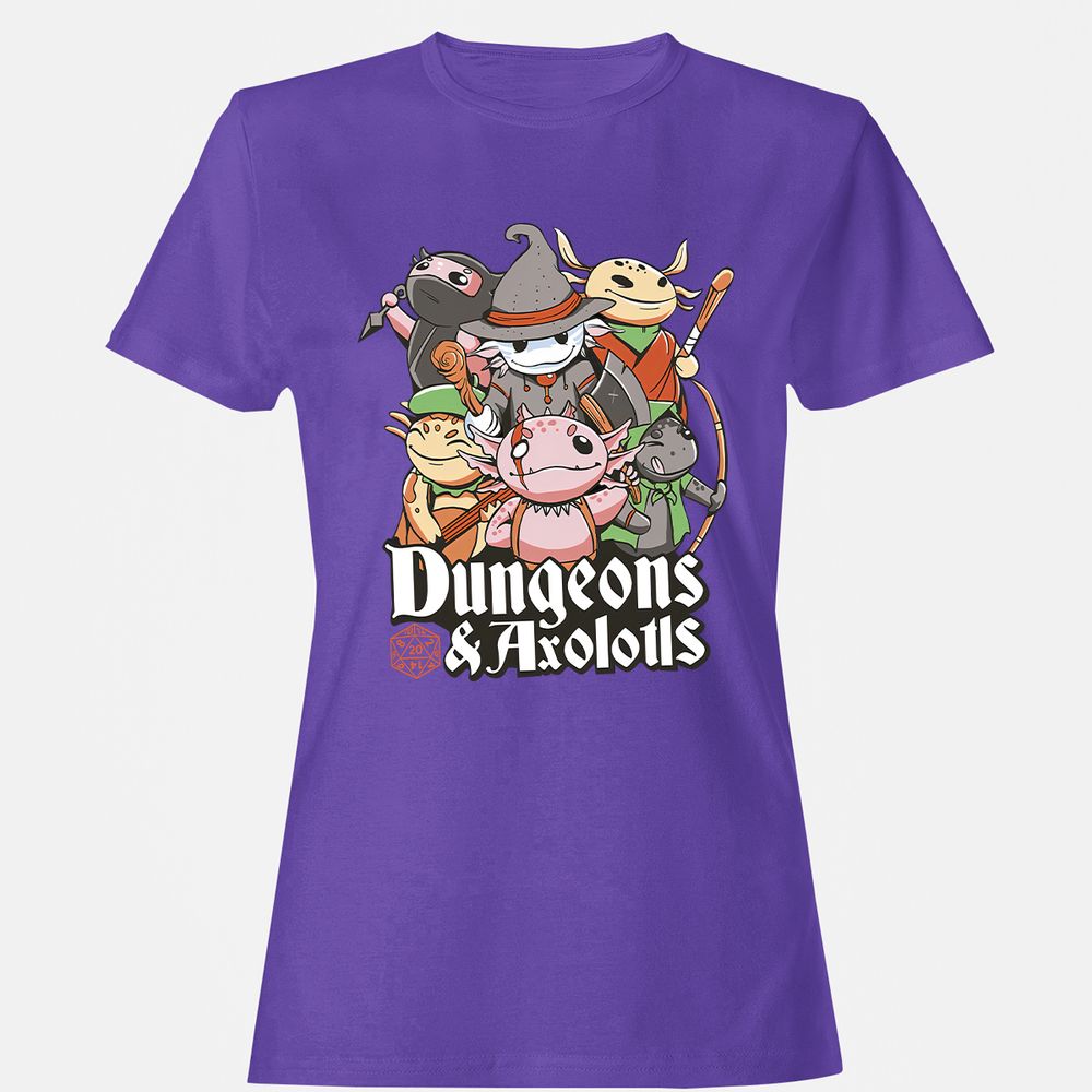 Dungeons And Axolotls Women's T-Shirt - Purple - 12