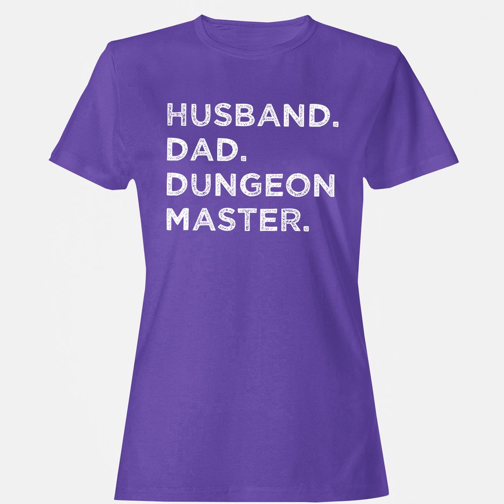 Husband Dad Dungeon Master Women's T-Shirt - Purple - 12