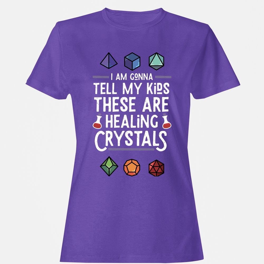 Healing Crystals Women's T-Shirt - Purple - 12
