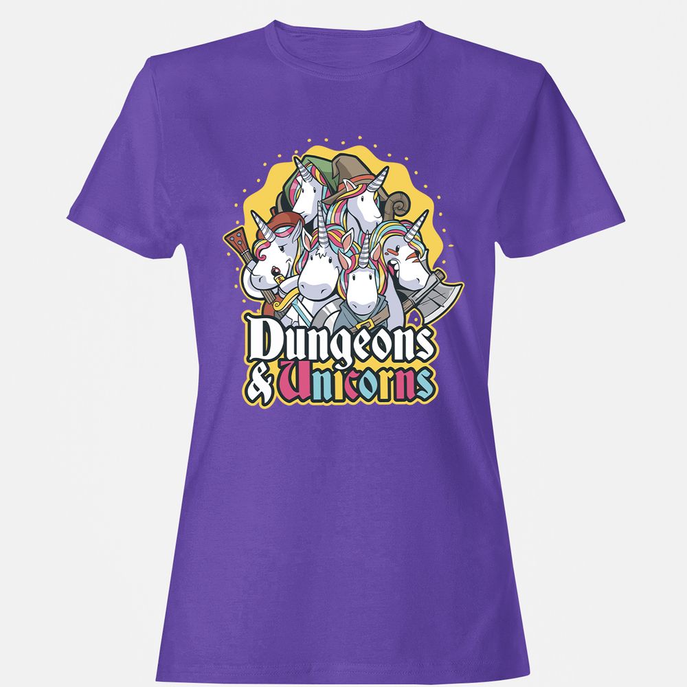 Dungeons And Unicorns Women's T-Shirt - Purple - 12