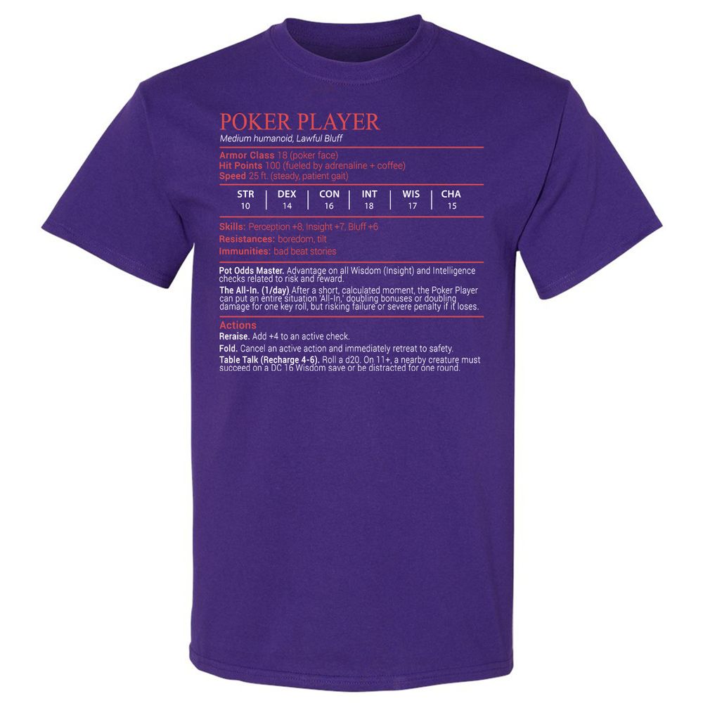 Poker Player Stats Block - Purple - 12