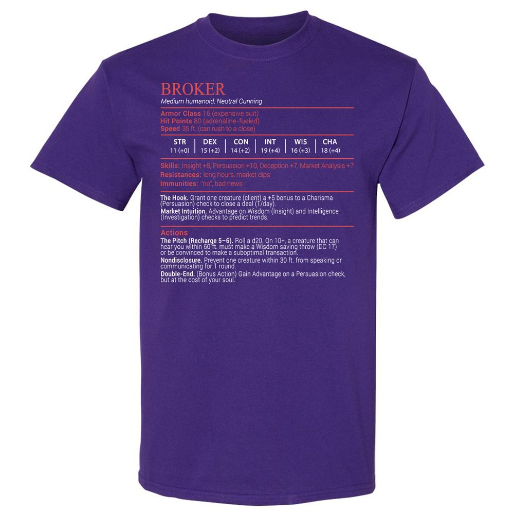 Broker Stats Block - Purple - 12