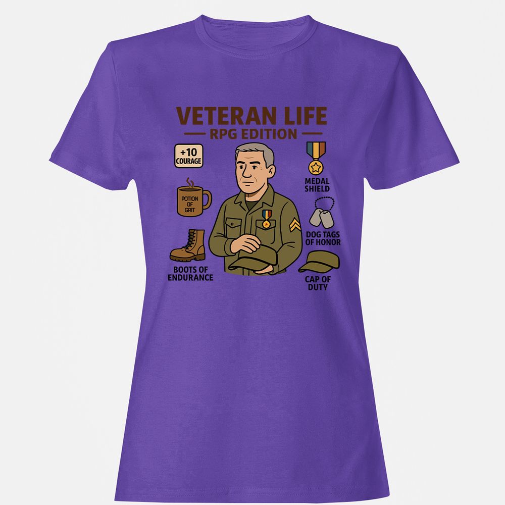 Veteran Life RPG Edition Women's T-Shirt - Purple - 12