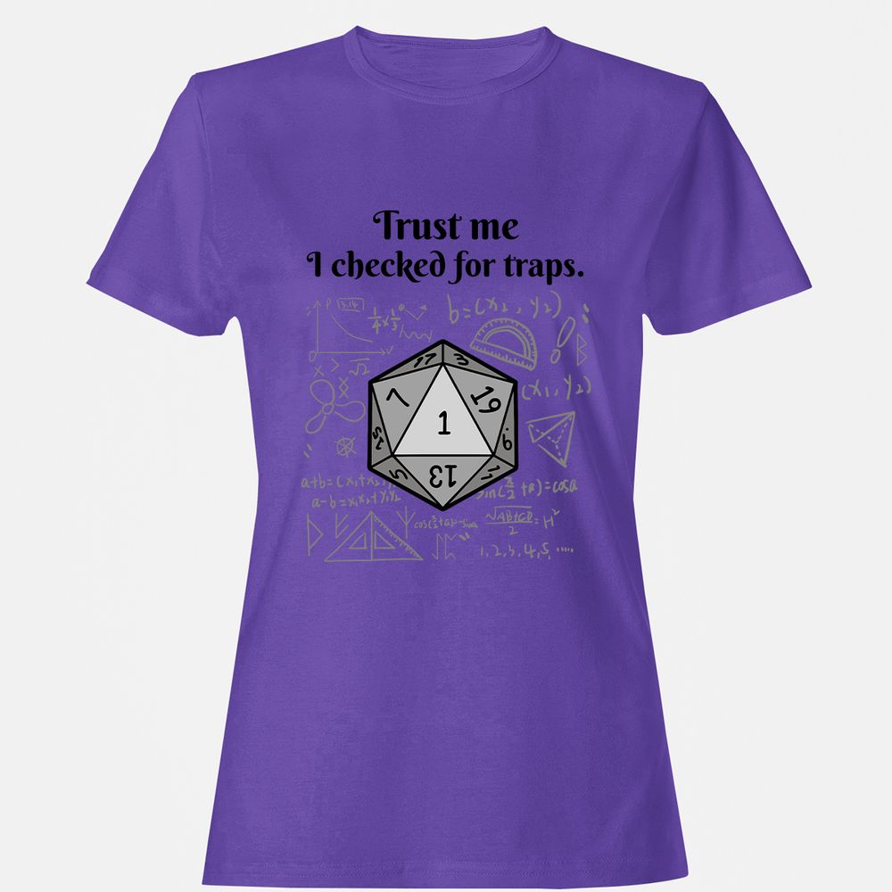 Trust me, I checked for traps. Women's T-Shirt - Purple - 12