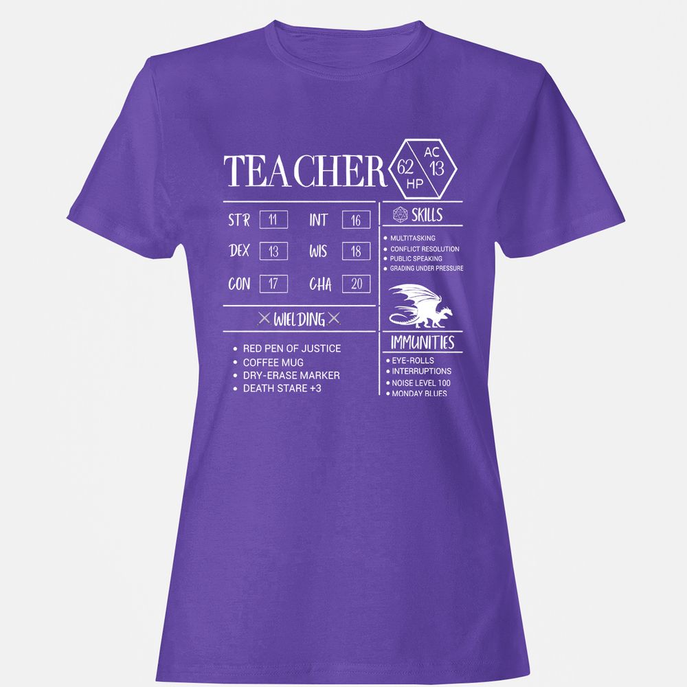 Teacher New Women's T-Shirt - Purple - 12