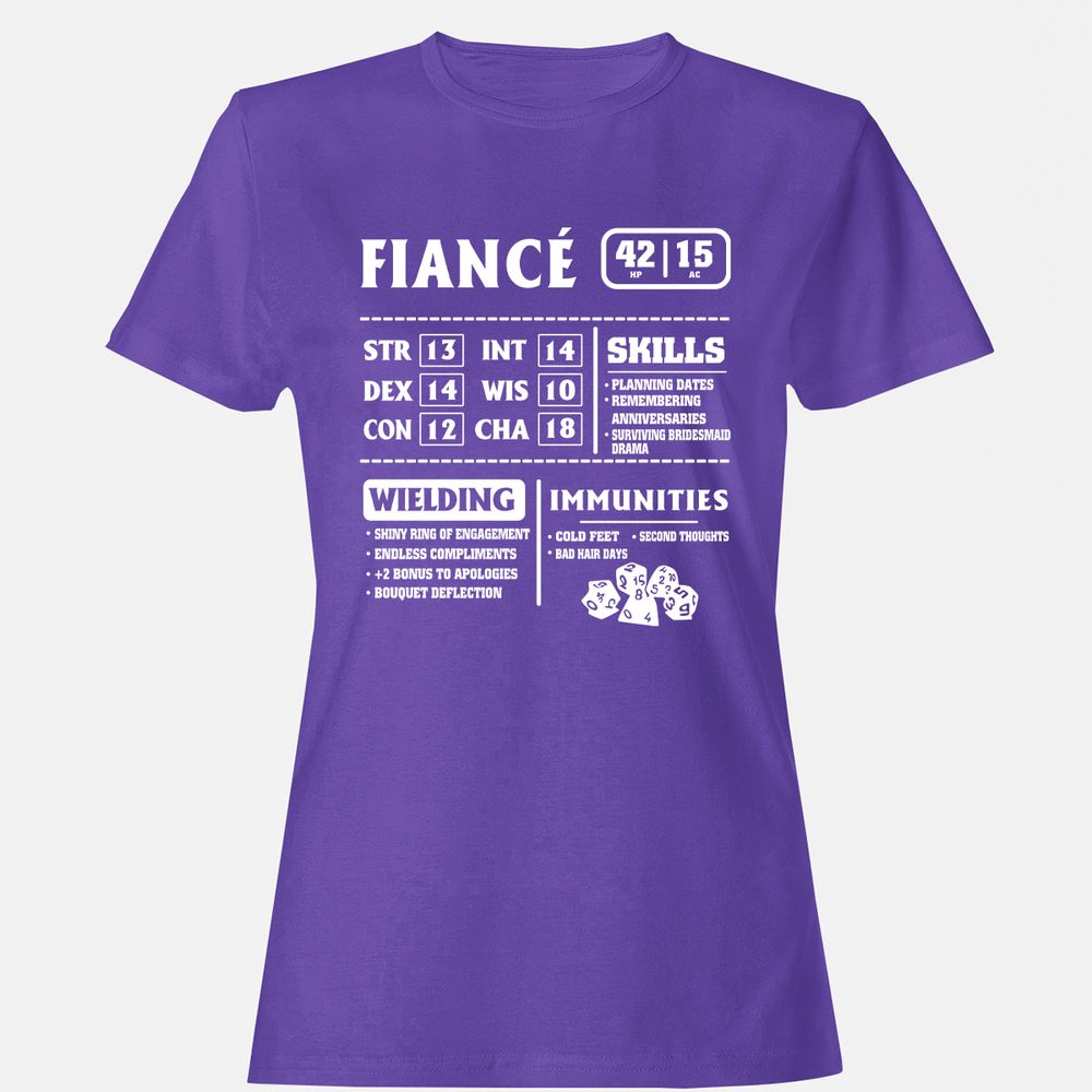 Fiance Stats Women's T-Shirt - Purple - 12