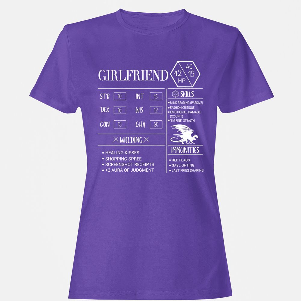 Girlfriend Stats Women's T-Shirt - Purple - 12