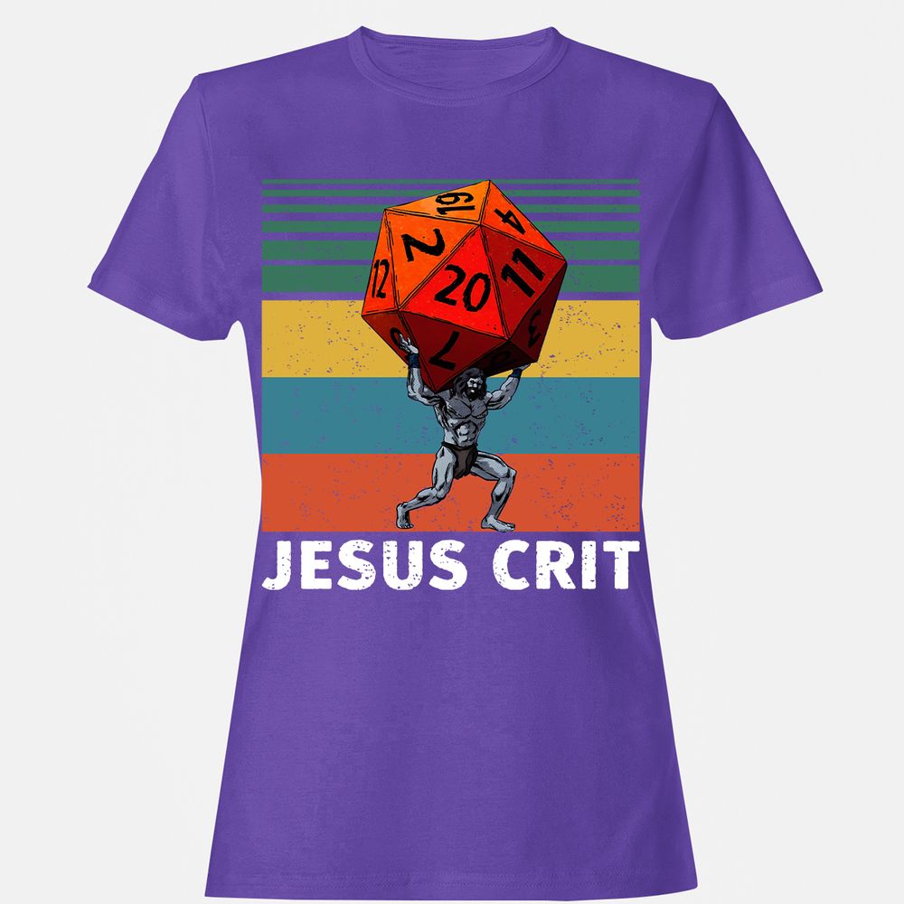 Jesus Crit Women's T-Shirt - Purple - 12