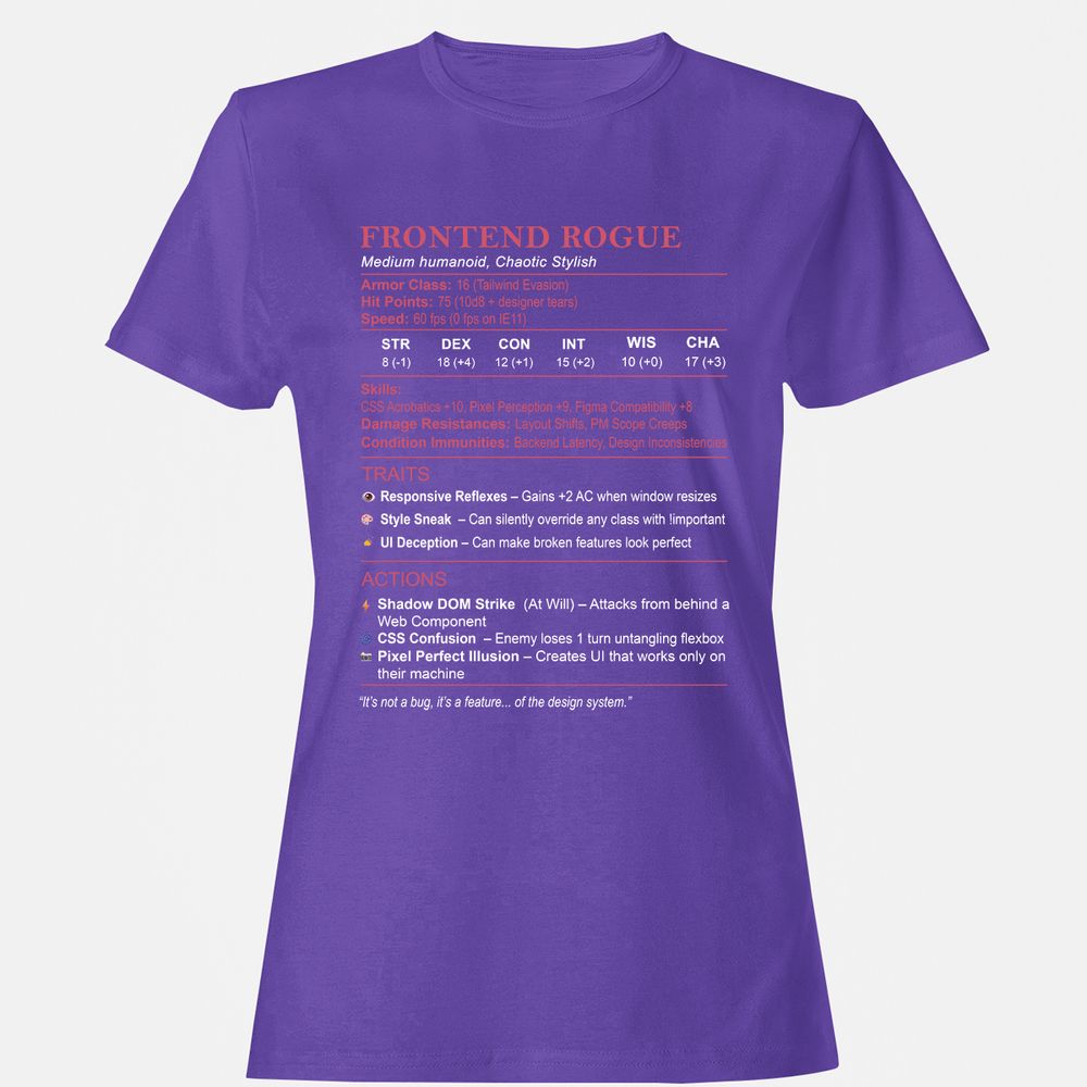 Frontend Rogue Women's T-Shirt - Purple - 12