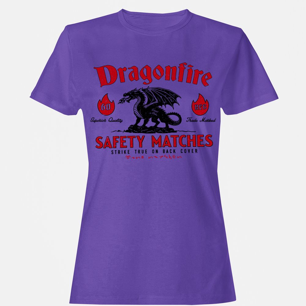 Dragonfire Women's T-Shirt - Purple - 12