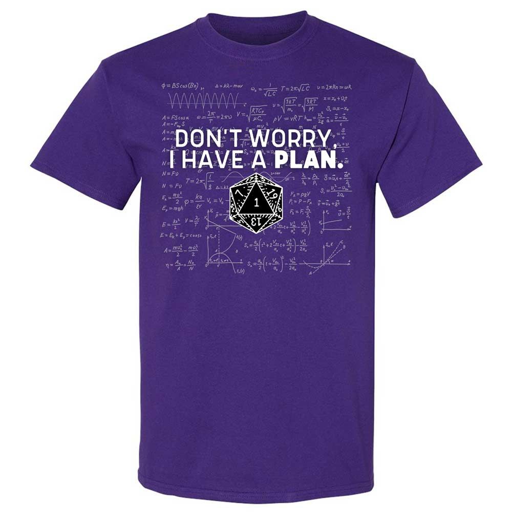 Dont Worry I Have A Plan Classic Unisex T-Shirt - Purple - 12