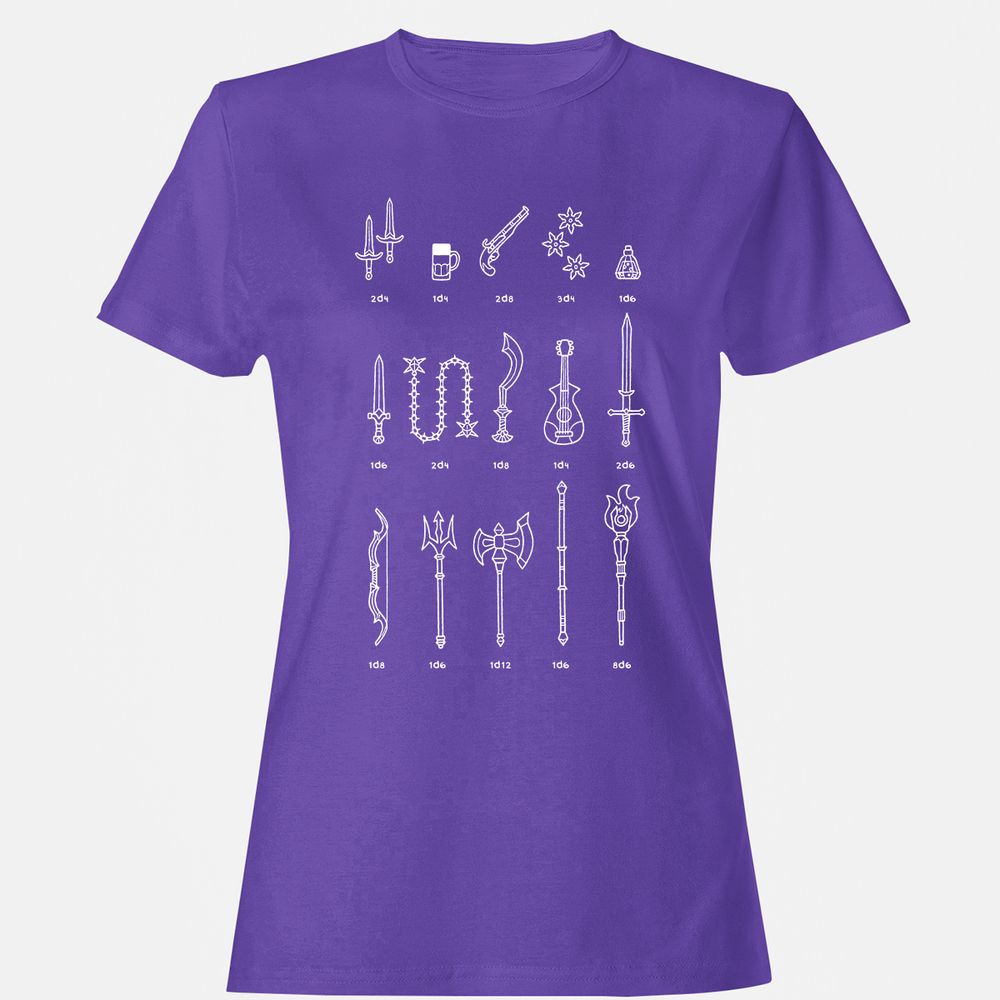 Damage Dealer RPG Women's T-Shirt - Purple - 12