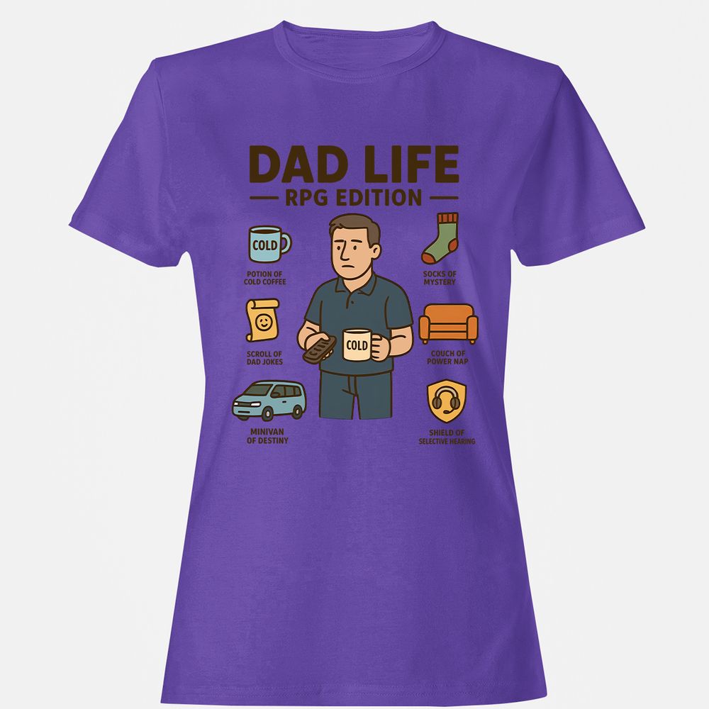 Dad Life RPG Edition Women's T-Shirt - Purple - 12