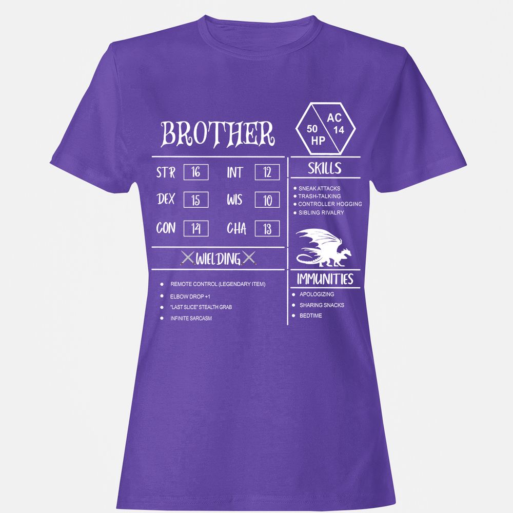 Brother Stats Women's T-Shirt - Purple - 12